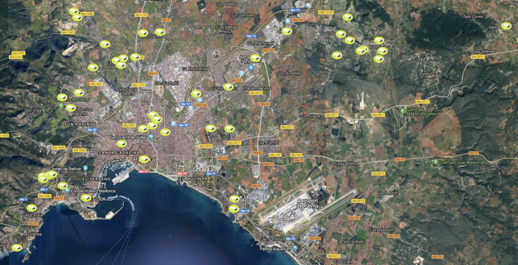 mapa distribució compra, zona Palma