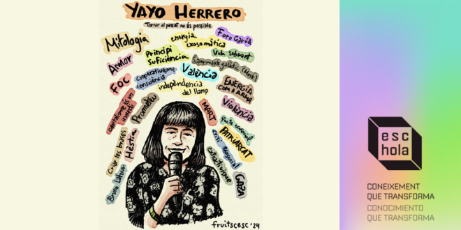 il·lustració de Yayo Herrero a l'eschola de Som Energia